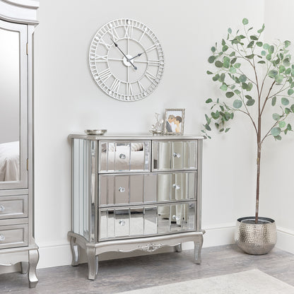 Mirrored Closet, Chest of Drawers & Pair of 3 Drawer Bedsides - Tiffany Range