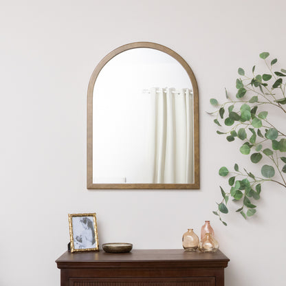Bronze Framed Arched Wall Mirror - 60cm x 80cm