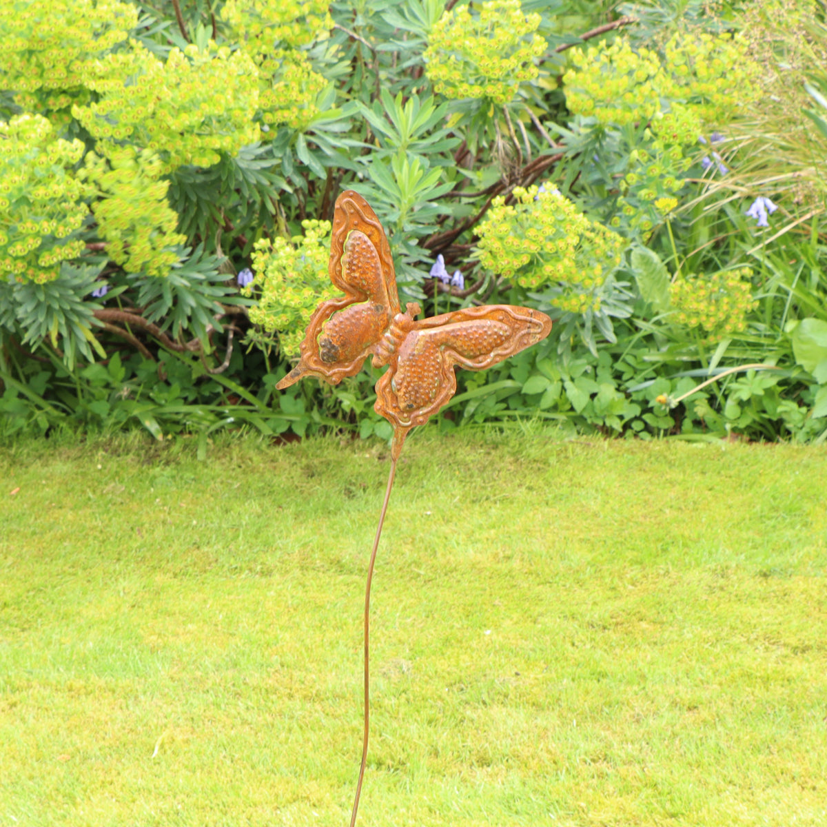 Rustic Metal Butterfly Garden Stake - 94cm