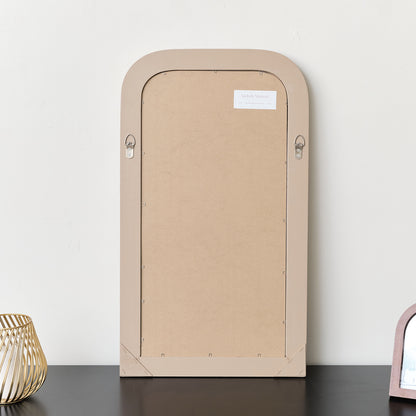 Taupe Grey Arch Wall Mirror 70cm x 40cm