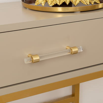 Large Two Drawer Console / Dressing Table - Liana Taupe Range