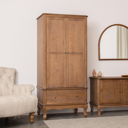 Dark Wood Wardrobe, Dressing Table Set, Chest of Drawers & Pair of Bedside Tables - Ashwell Range