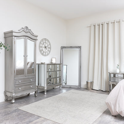 Mirrored Closet, Chest of Drawers & Pair of 3 Drawer Bedsides - Tiffany Range