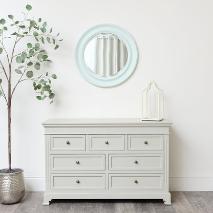 Round Mint Green Wall Mirror 65cm x 65cm