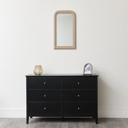 Taupe Grey Arch Wall Mirror 70cm x 40cm