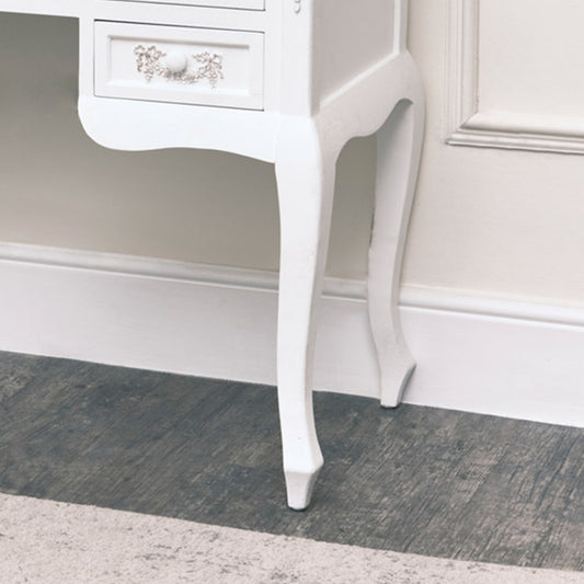  Large Double Wardrobe, Dressing Table Set, Chest of Drawers & Pair of 3 Drawer Bedside Tables - Pays Blanc Range 