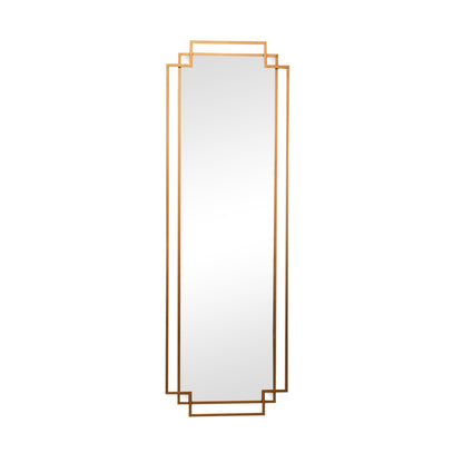 Copper Art Deco Wall Mirror 142cm x 47cm