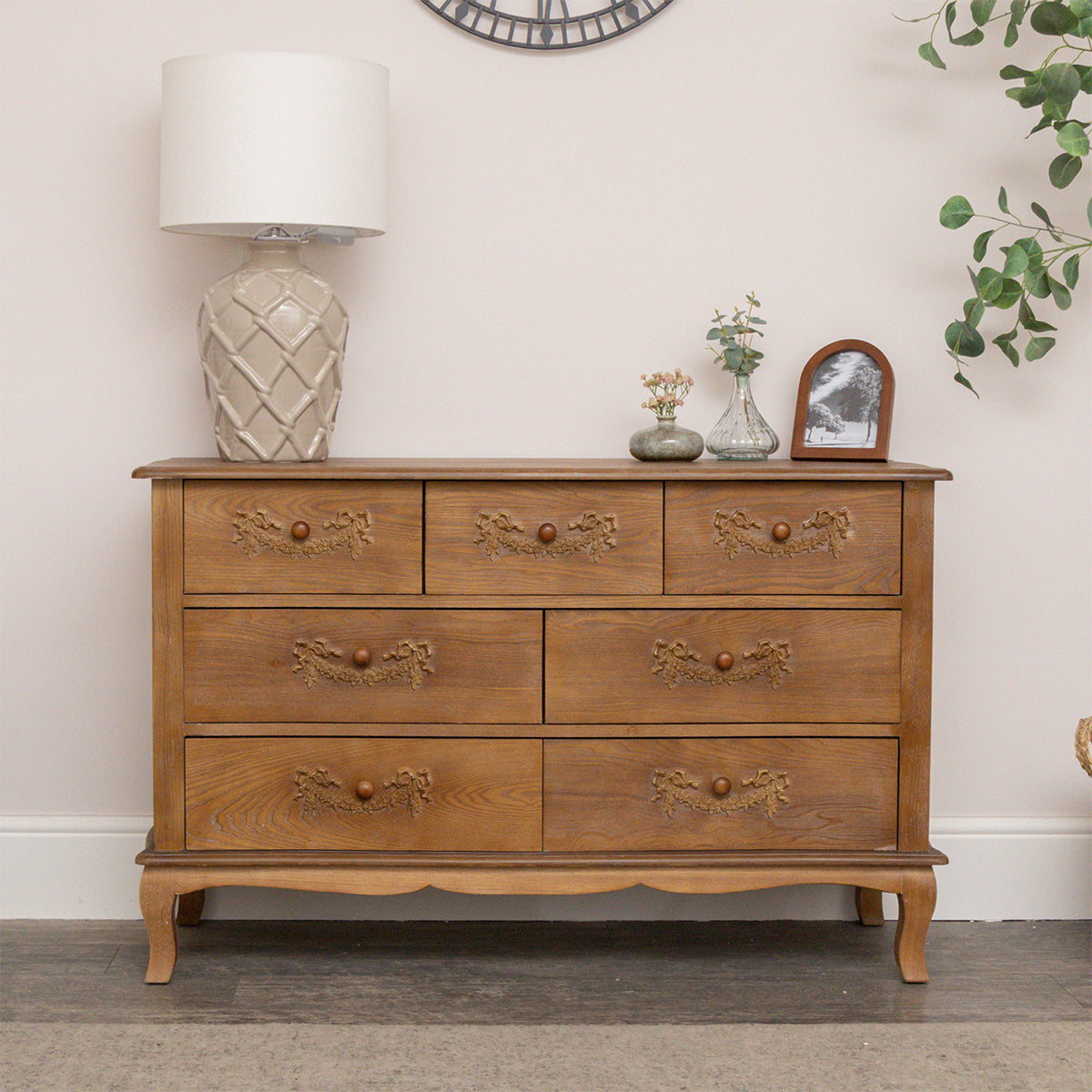 Wooden 7 Drawer Chest of Drawers - Pays Du Bois Range