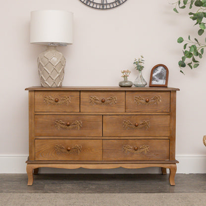 Wooden 7 Drawer Chest of Drawers - Pays Du Bois Range
