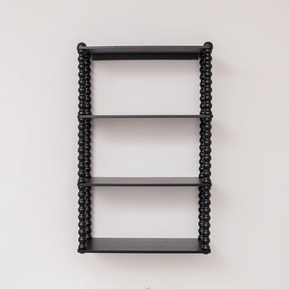 Black Wooden Bobble Framed 3 Tier Shelf
