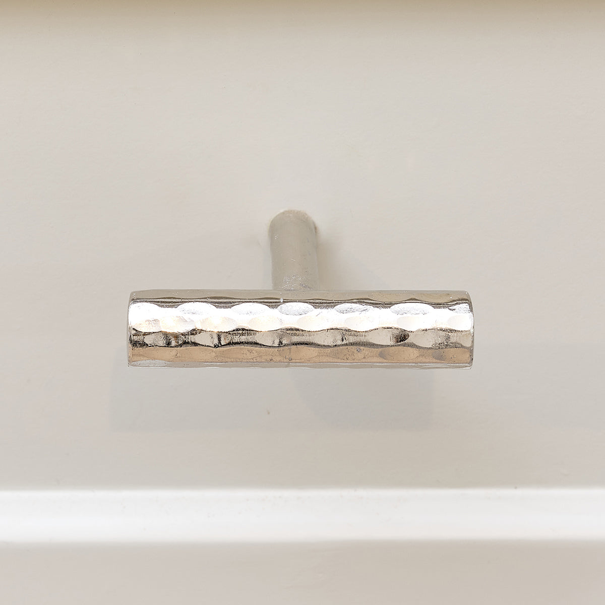 Silver Metal Hammered Drawer Bar Pull Handle