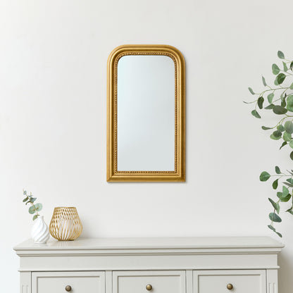 Antique Gold Arch Wall Mirror 70cm x 40cm