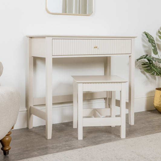 Dressing Table & Stool Set - Hales Taupe Range 