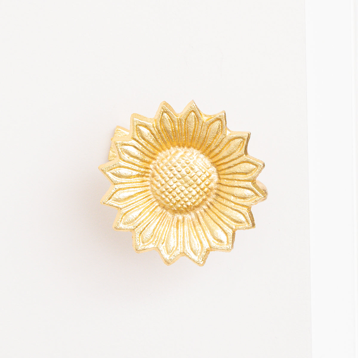 Set of 2 Gold Metal Sunflower Wall Mounted Tie Backs