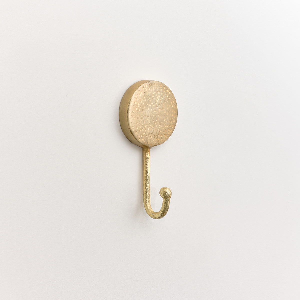 Round Gold Hammered Wall Hook