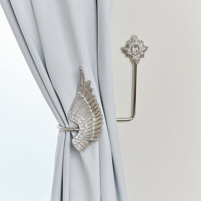 Pair of Silver Angel Wing Curtain Tie Backs