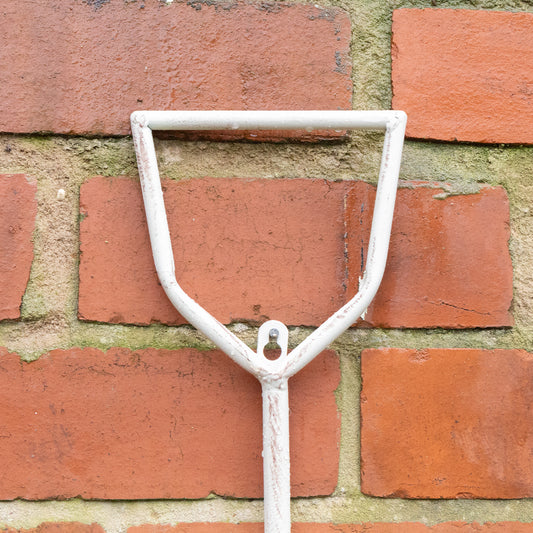  Antique Cream Shovel Style Metal Hanging Planter Pot 