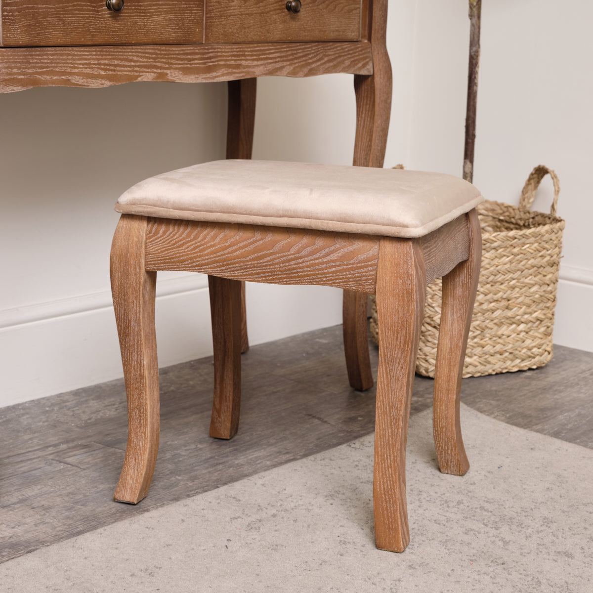 Dark Wood Dressing Table Stool - Ashwell Range Windsor Browne Dark Wood Dressing Table Stool - Ashwell Range Windsor Browne