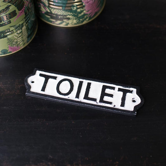  Black & White Metal Toilet Plaque 