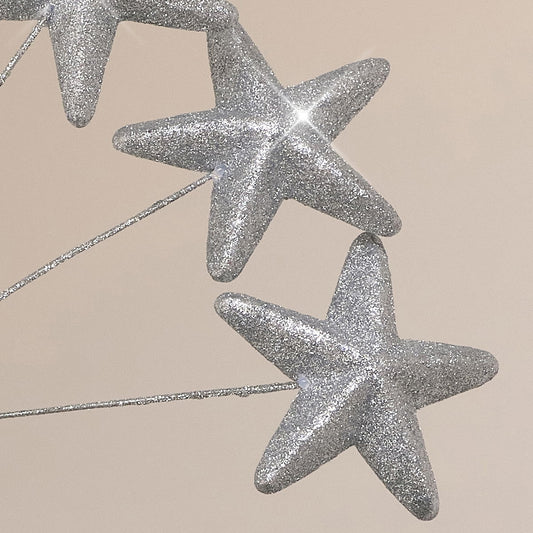  Silver Multi Star Christmas Tree Topper 