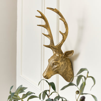 gold stag wall decor