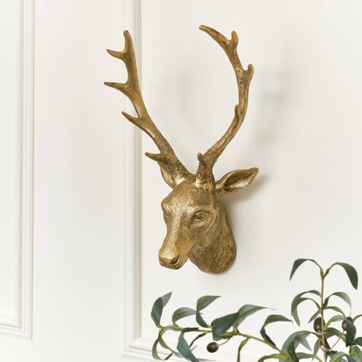 gold stag wall decor