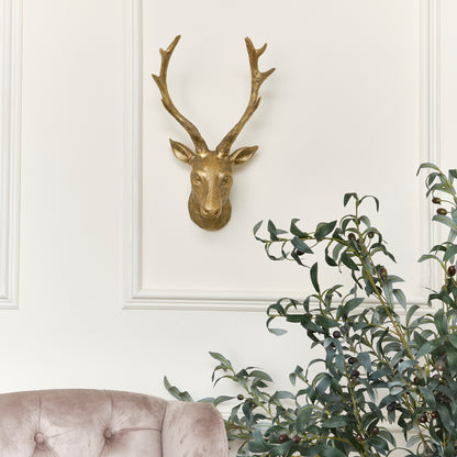 gold stag wall decor